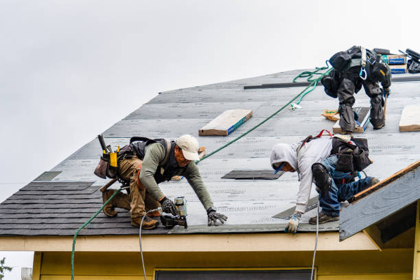 Professional Gutter Installation technician working in Atkinson, IL